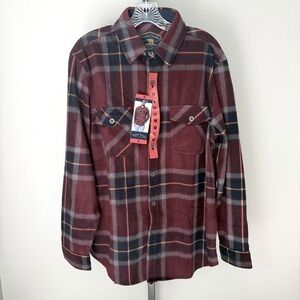 Freedom Foundry mens soft fleece flannel button down shirt size medium- NWT